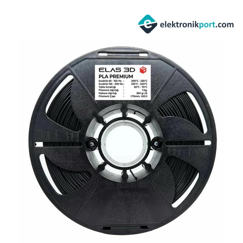 ELAS PLA Premium Filament - Siyah 1.75mm 1kg