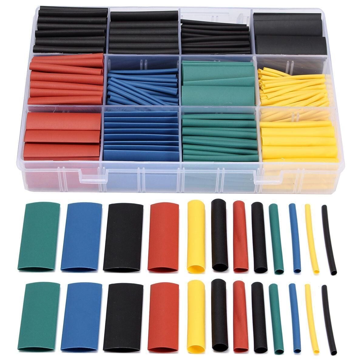Makaron seti 530 adet KUTULU (ısı polyolefin shrink boru) 5 Renk