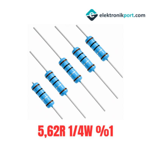 5,62R 1/4W %1 Tolerans Metalfilm Direnç - 100 Adet