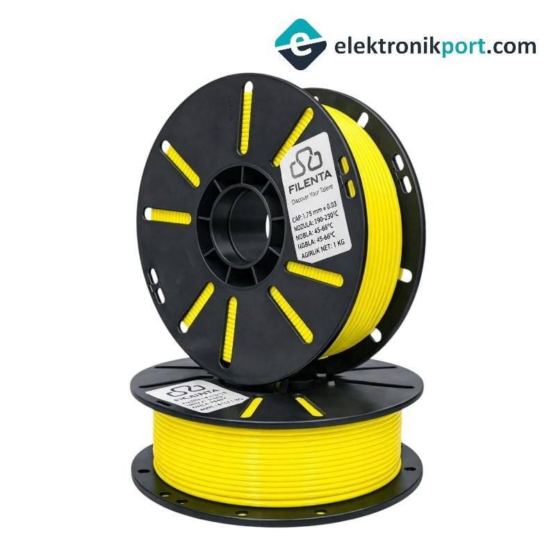 Filenta Pla Premium Filament - Açık Sarı 1.75mm 1Kg