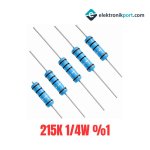 215K 1/4W %1 Tolerans Metalfilm Direnç - 100 Adet