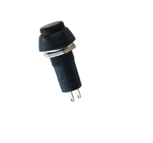 IC-186 Siyah Plastik Yaylı Buton 12mm PBS-11B