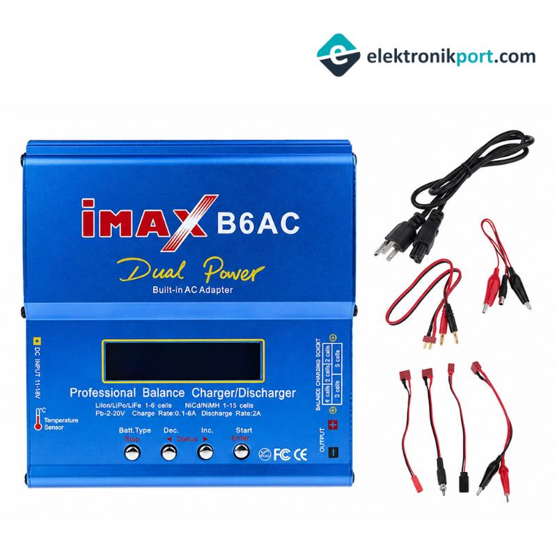 iMAX B6AC Dahili Adaptörlü LiXX, NiXX, Pb Şarj Aleti 80W