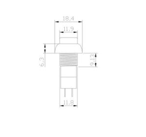 IC-186 Mavi Plastik Yaylı Buton 12mm PBS-11B