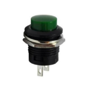 16mm Yaylı Push Buton Yeşil R13-508