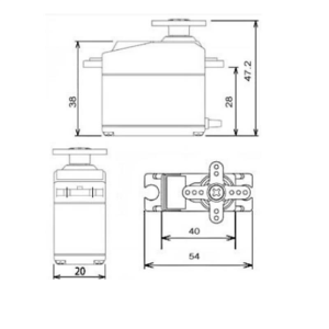 Tower Pro MG995 Yüksek Torklu Servo Motor - 180 Derece