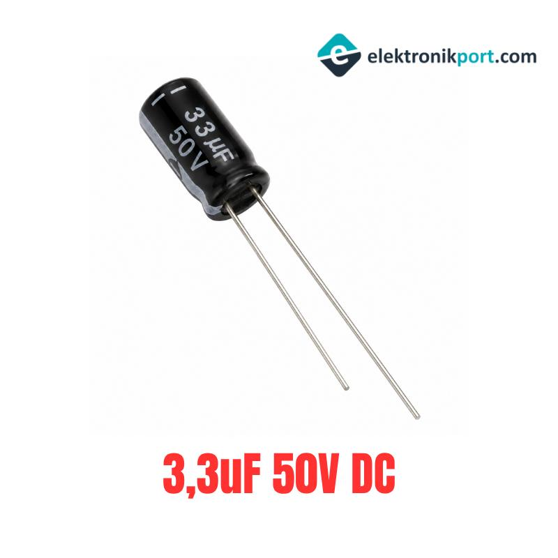3,3uF 50V DC Elektrolitik Kondansatör