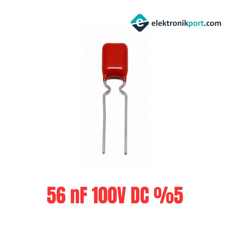 56 nF 100V DC %5 Tolerans Polyester Film Kondansatör