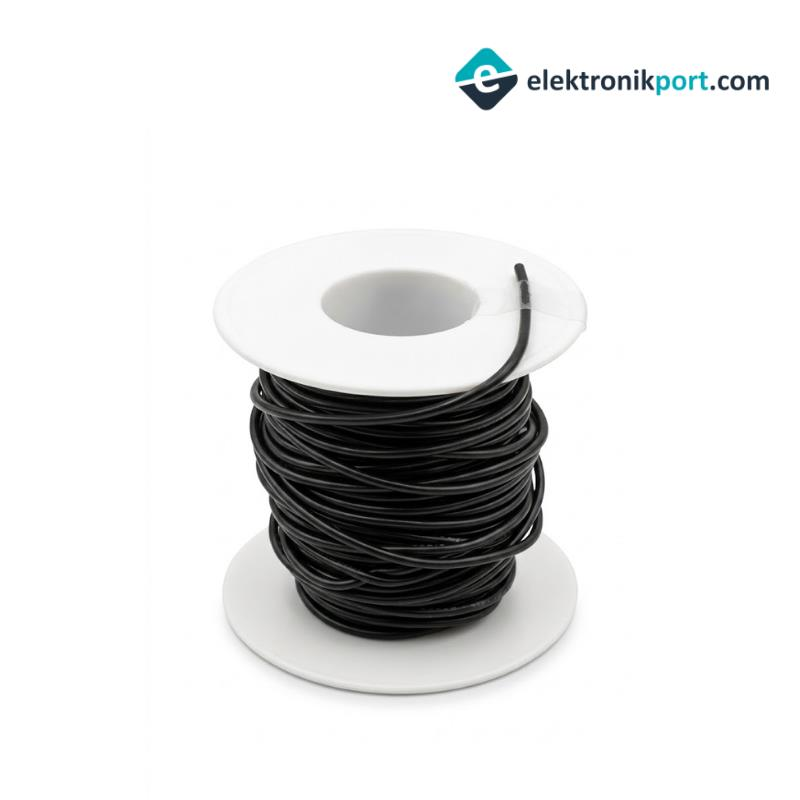 Silikon Kablo Siyah 20 AWG 10 Metre