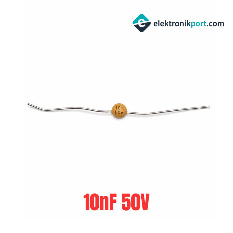 10nF 50V Aksiyel Seramik Kondansatör