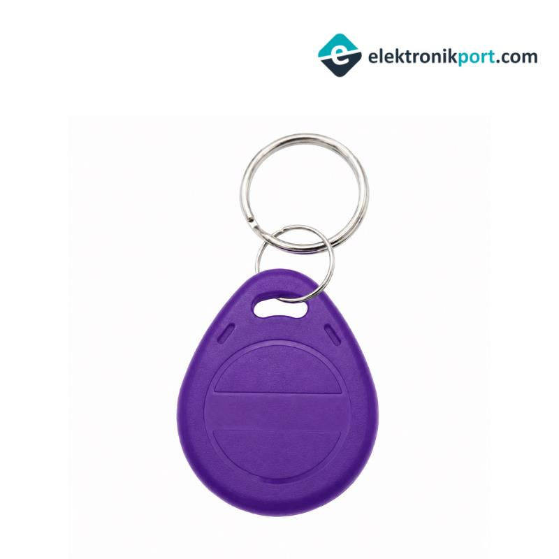 RFID Tekrar Yazılabilir Keyfob Mor 125 Khz EM4305 T5577 Anahtarlık Göstergeç Writable Tag