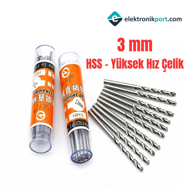 Matkap Ucu 3mm (HSS Yüksek Hız Çelik)