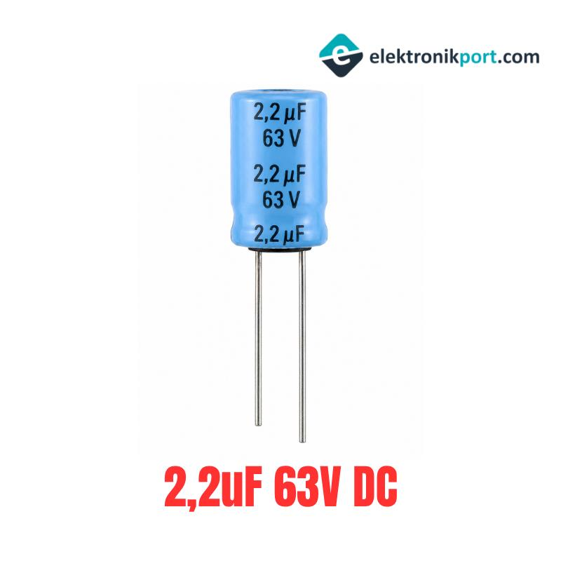 2,2uF 63V DC Elektrolitik Kondansatör