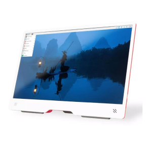 Raspberry Pi 15,6'' Monitör Kırmızı Beyaz