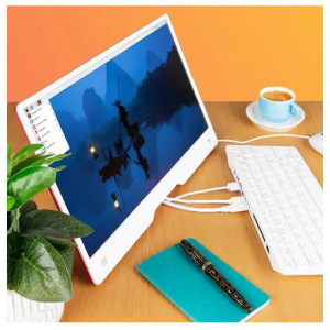 Raspberry Pi 15,6'' Monitör Kırmızı Beyaz