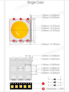 Smd Led 3 Çipli Kırmızı