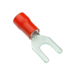 Çatal Tip İzoleli Kablo Ucu M4 | 0,5 - 1,5mm² | 200 Adet | Kırmızı