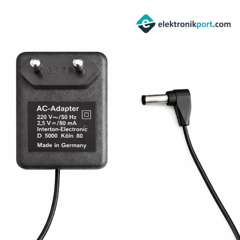 2,5V 80mA Adaptör DC Priz Tip