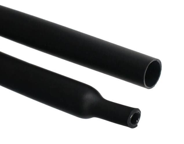 Isıyla Daralan Makaron | Siyah | 1mm Çap | 1 Metre