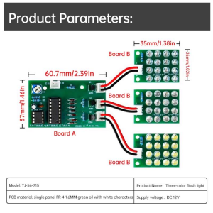 CD4017+NE555 Kırmızı Beyaz Mavi LED Flaşör Polis Çakarı DIY Öğrenme Elektronik Kiti