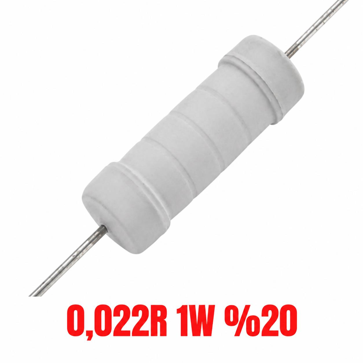 0,022R 1W %20 Tolerans Taş Direnç