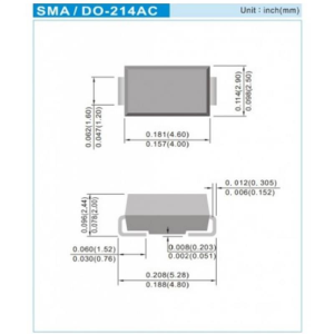 1N4007 - (M7) DO-214AC SMA 1A 1000V SMD Diyot