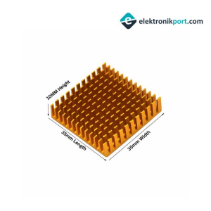 35x35x10 mm Heatsink Soğutucu Bakır (Arduino / Raspberry Pi / RAM / Konsol)