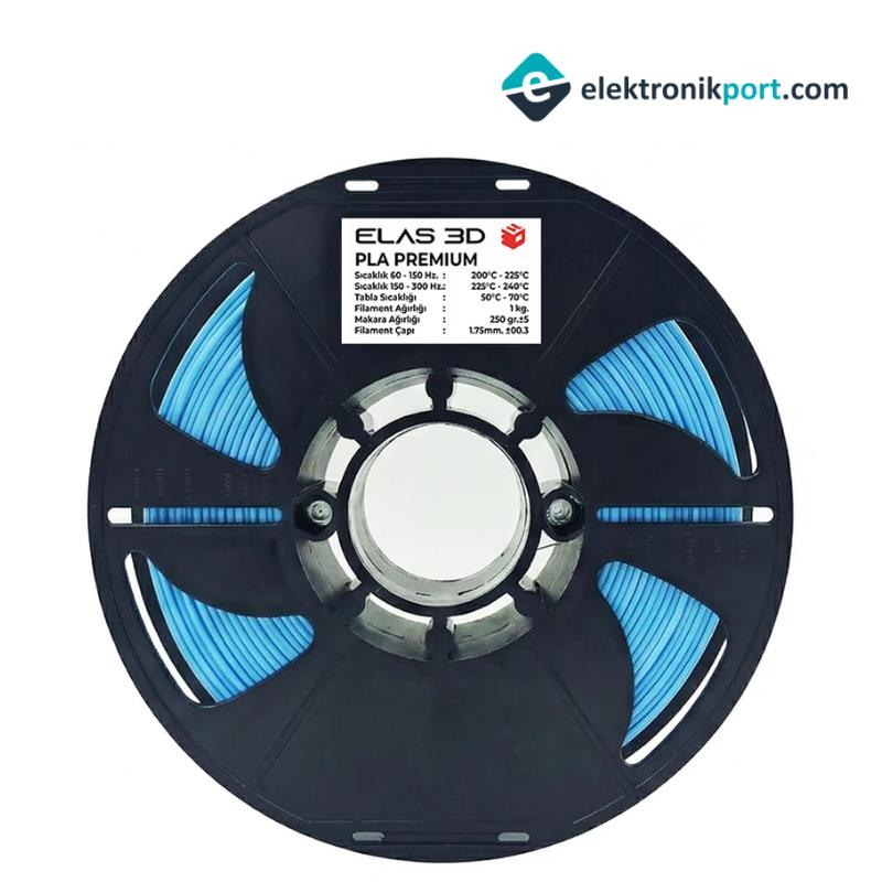 ELAS PLA Premium Filament - Açık Mavi 1.75mm 1kg