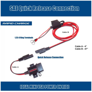 MOTOPOWER MP0609AA-UK 3.1Amp Su Geçirmez Motosiklet USB Şarj Cihazı Kiti