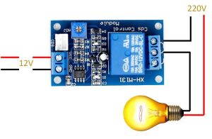XH-M131 Ldr Işık Kontollü Röle 5V Gündüz Gece Algılayıcı Röle Kartı