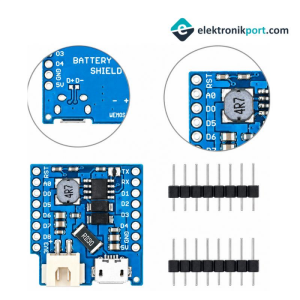 WeMos D1 Mini Lithium Batarya Şarj Kartı