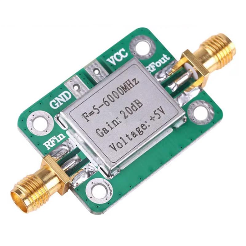 RF Ultra Geniş Bant Düşük Gürültülü Güç Amplifikatörü Kart Modülü 20dB 5~6000 MHz