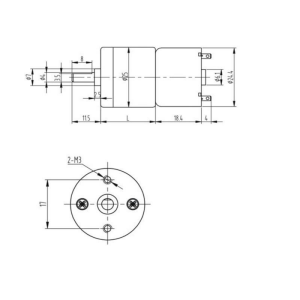 12V 25mm 235 RPM Redüktörlü DC Motor JGA25-310