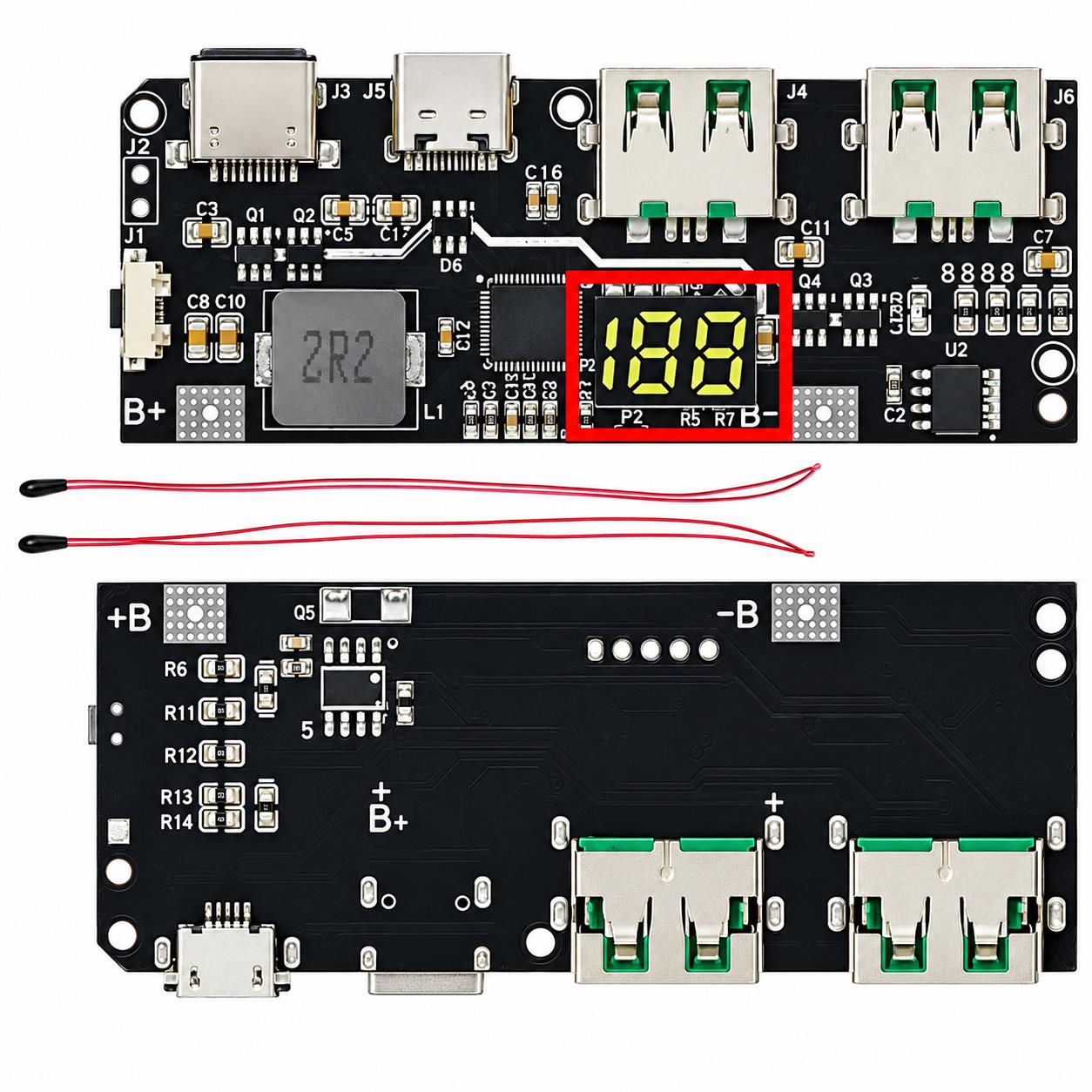 4.5A 22.5W Micro/Type-C USB Mobile Powerbank (Dijital Tube display)