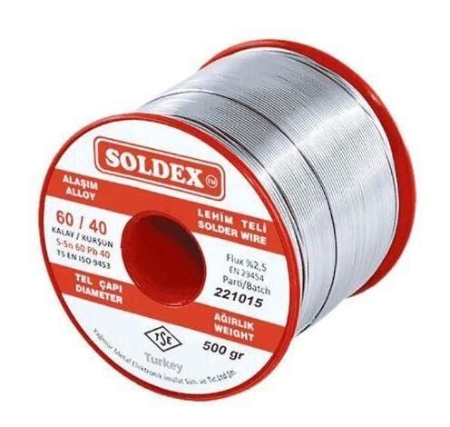 Soldex Lehim Teli 500 Gr 1,6mm Sn:60 - Pb:40 60/40