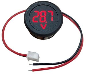 Voltmetre DC 4-100V Led Dijital Ekran Dairesel - Kırmızı