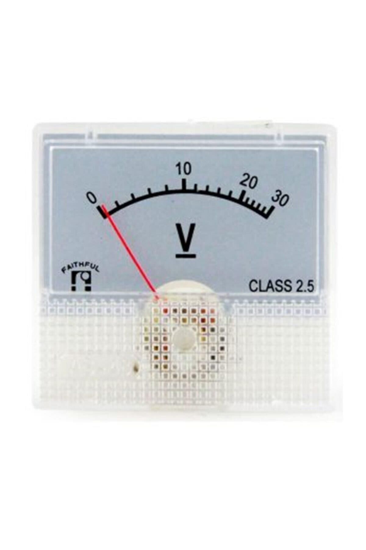 Voltmetre Analog 0-30V DC Gösterge 45x48mm
