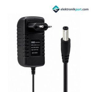 12.6V 1A 5.5x2.5mm Uçlu Kırmızı-Yeşil LED Göstergeli Priz Tipi Şarj Adaptörü