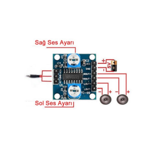 PAM8406 Dijital Ses Yükseltici Modülü 2x5W Amplifikatör Modülü