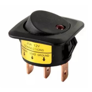 IC-132D Ledli On-Off Anahtar 25A 12Vdc 3P Mavi