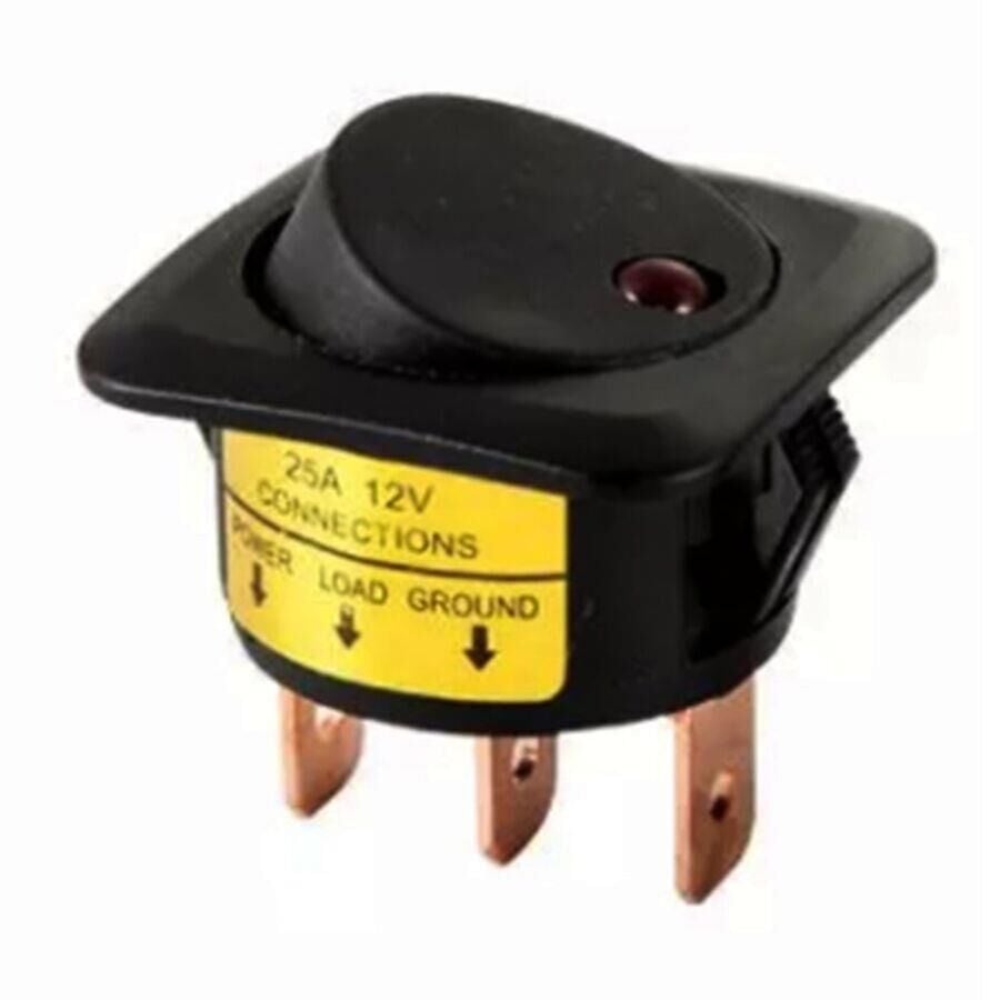 IC-132D Ledli On-Off Anahtar 25A 12Vdc 3P Mavi