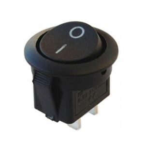 IC-133  Yuvarlak Işıksız Anahtar On-Off 2P Siyah