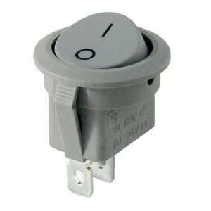 IC-133B  Yuvarlak Işıksız Anahtar On-Off 2P Gri