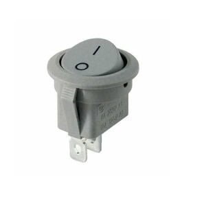 IC-133B  Yuvarlak Işıksız Anahtar On-Off 2P Gri