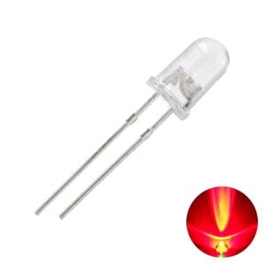 LED 5mm Kırmızı Şeffaf (10 Adet)