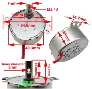 Senkron Motor TYC AC 220-240V 50-60Hz  5/6 RPM