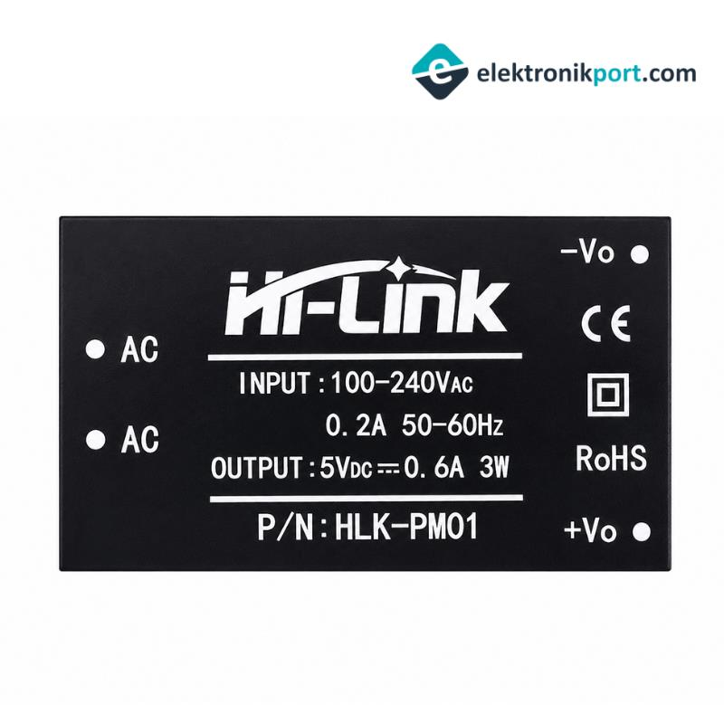 AC 220V DC 5V 3W Çevirici Güç Kaynağı HLK-PM01