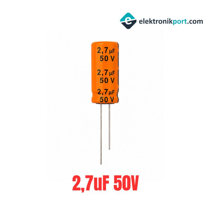 2,7uF 50V Kutupsuz Elektrolitik Kondansatör