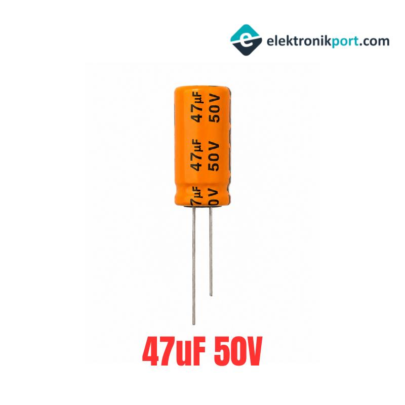 47uF 50V Kutupsuz Elektrolitik Kondansatör