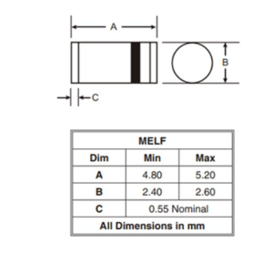 DL4001-13 1A 50V SMD Doğrultucu Diyot (DO-213AB / MELF)